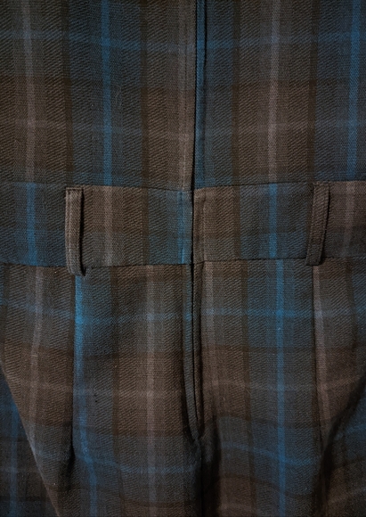 Plaid Charcoal and Teal Sheath Dress - Picture 7 of 9